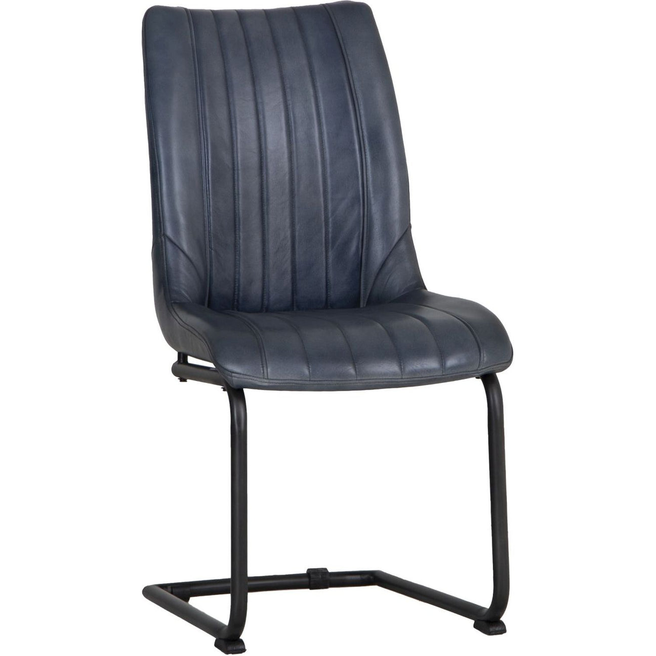 The Chair Collection Leather & Iron Chair - Blue