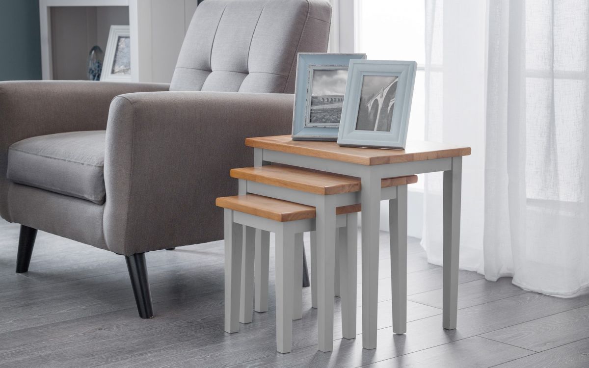 Cleo Nest of Tables - Grey & Oak