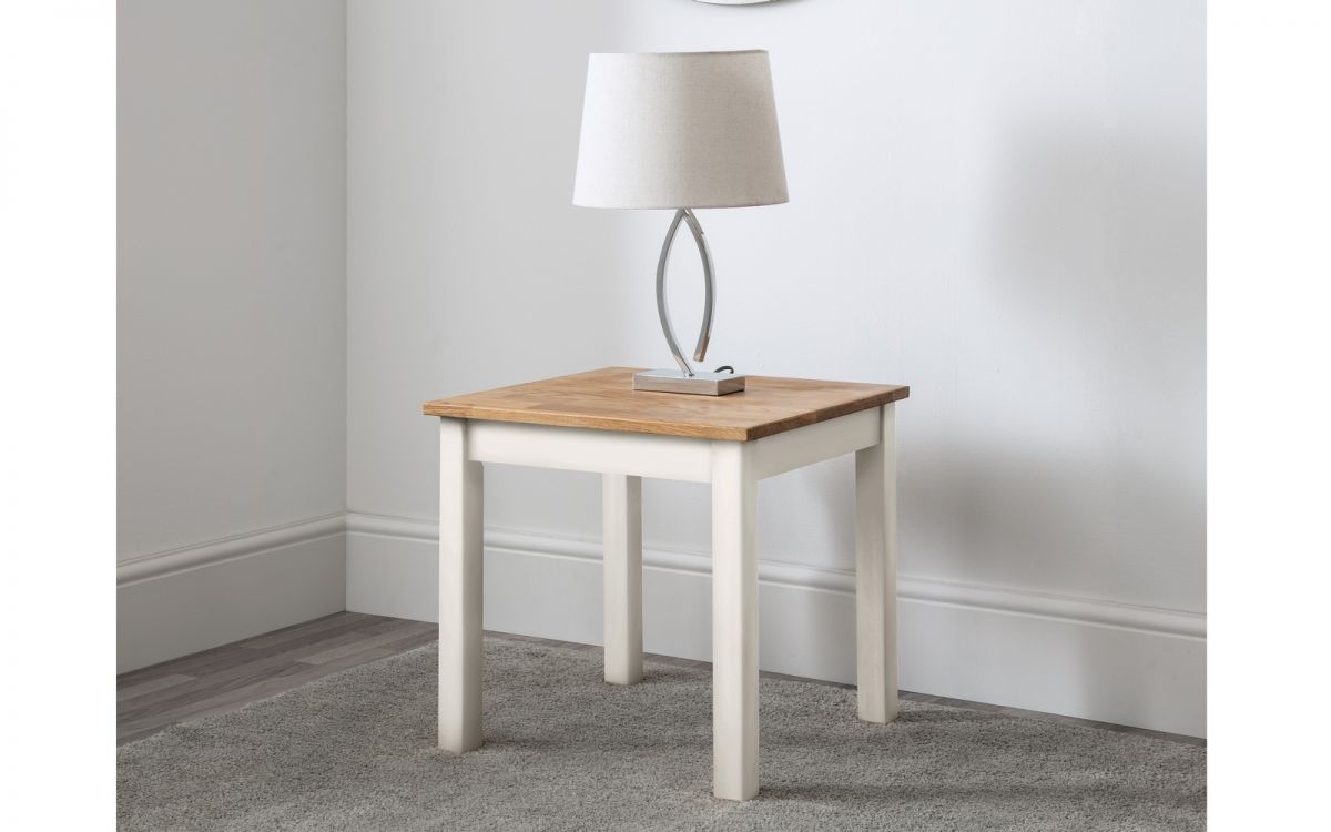 Coxmoor Lamp Table - Ivory & Oak