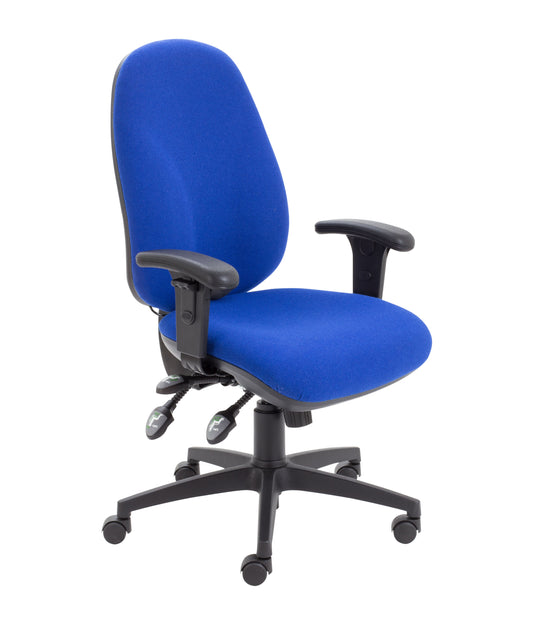 MAXI ERGO WITH LUMBAR PUMP + ADJ ARMS ROYAL BLUE