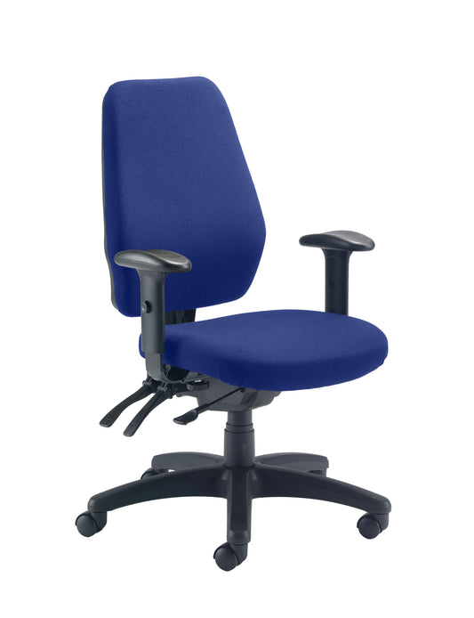 CALL CENTRE CHAIR ROYAL BLUE WITHOUT SEAT SLIDE