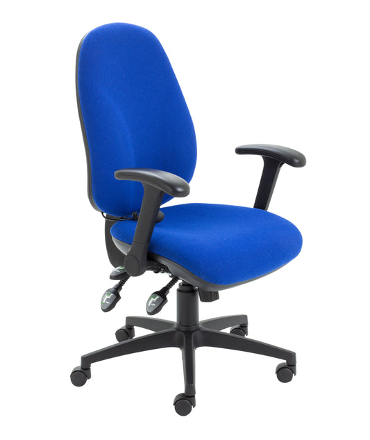 MAXI ERGO WITH LUMBAR PUMP + FOLDING ARMS ROYAL BLUE