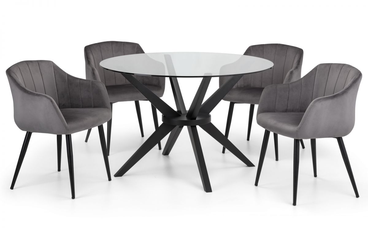 Hayden Dining Table & 4 Hobart Chairs