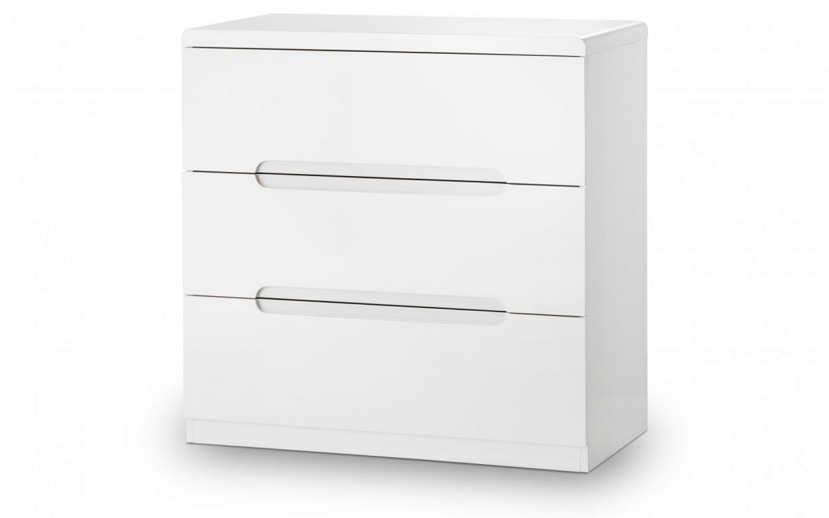 Manhattan 3 Drawer Chest - White