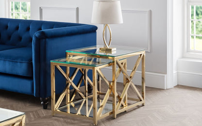 Miami Nest of Tables - Gold