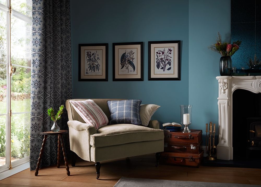 Adriana French Blue Curtain