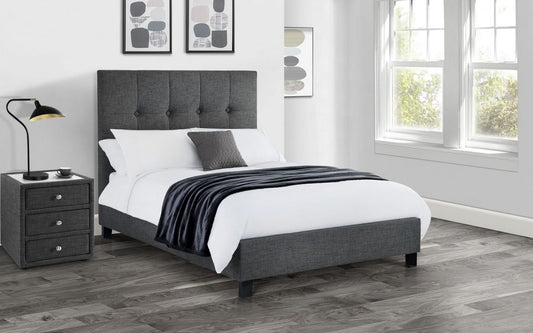 Sorrento High Headboard Bed - Slate Grey