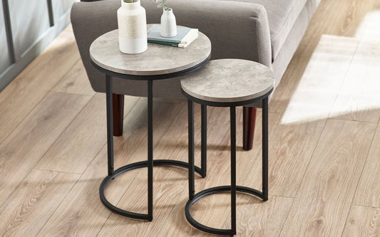 Staten Round Nesting Side Tables