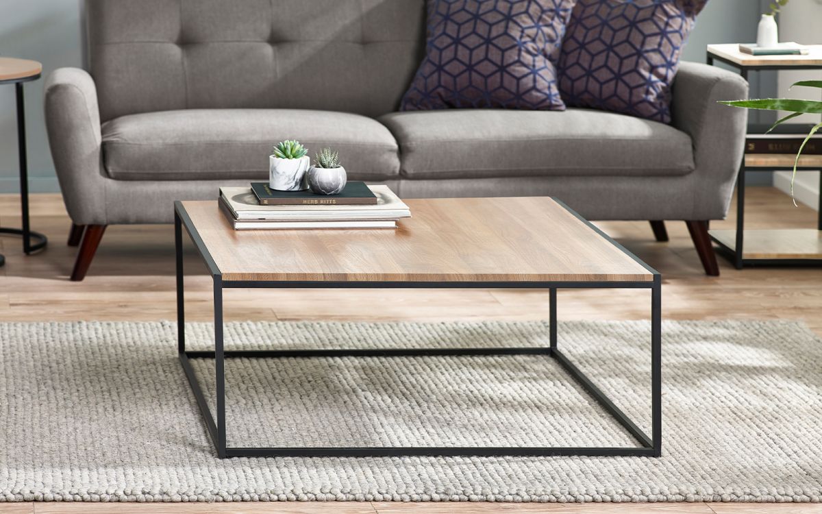 Tribeca Square Coffee Table - Sonoma Oak