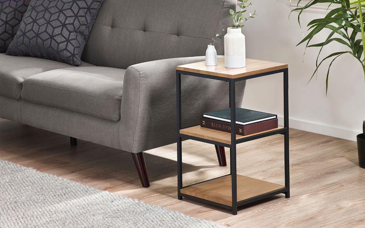 Tribeca Tall Narrow Side Table - Sonoma Oak