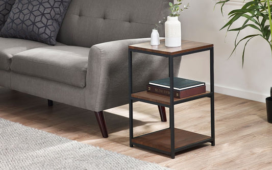 Tribeca Tall Narrow Side Table - Walnut